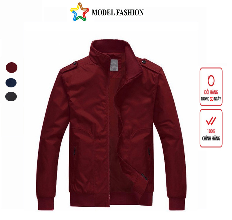 Áo Khoác dù nam Model Fashion cổ đứng Hàn Quốc Model Fashion AKD129 ( đỏ )