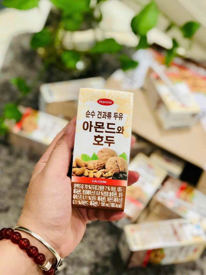 Sữa óc chó hạnh nhân HANMI Hàn Quốc Thùng 16 hộp 190ml Hộp
