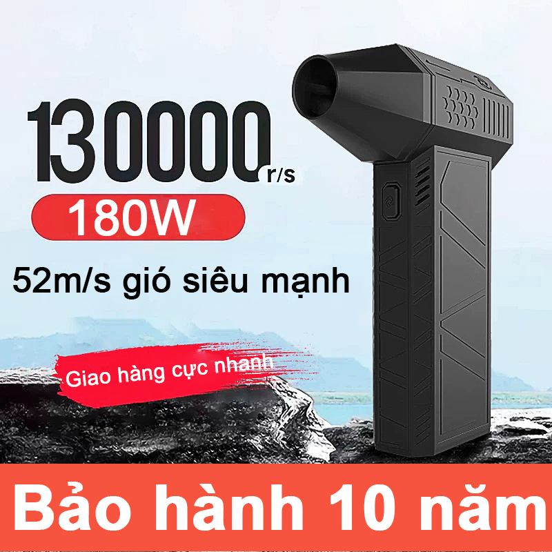 Quạt phản lực cầm tay siêu mạnh 180W,Quạt phản lực turbo 13000RPM,quạt phản lực mini,Máy thổi cầm tay mini công suất cao,Bảo hành 10 năm
