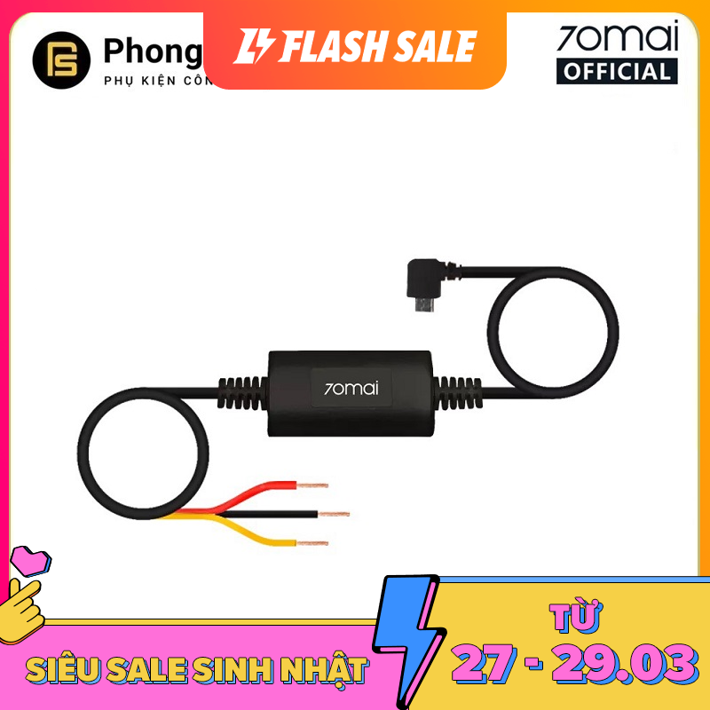 Dây nguồn Hardware Kit 70mai , đấu trực tiếp điện cho Camera hành trình 70mai Dash Cam A800 -Bảo Hành 06 Tháng