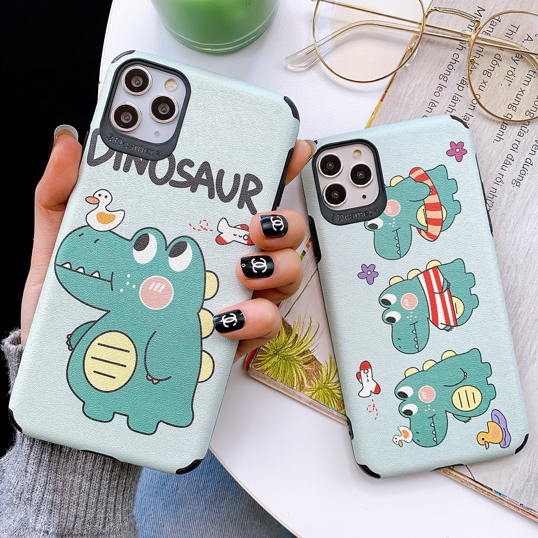 Ốp Lưng Da IMD Dino x Duck