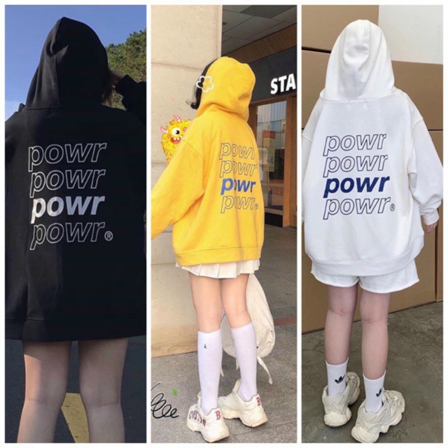 ÁO KHOÁC HOODIE CẶP ĐÔI IN CHỮ POWR NHIỀU MÀU SẮC LỰA CHON CHO CÁC BẠN TEEN FROM 777FASHION TP