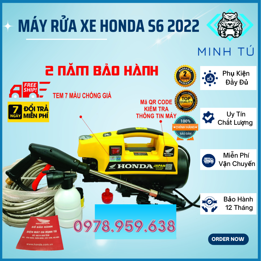Máy Rửa Xe Honda 4Y Cao Áp 3500W, Máy Xịt Rửa Vệ Sinh Đa Năng Cao Cấp, Bảo  Hành 12Th | Lazada.Vn
