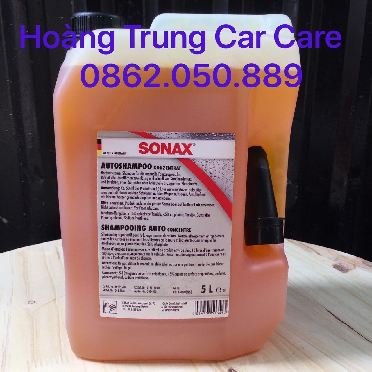 Sonax - gloss shampoo Nước rửa xe ô tô đậm đặc dang can 5000ml - 314500