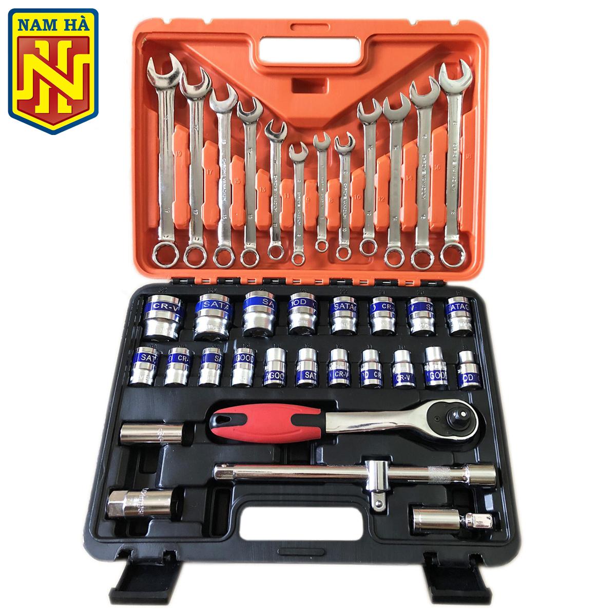 (37 chi tiết) Bộ khẩu cờ lê dụng cụ chửa chữa xe ô tô xe máy đa năng bộ khẩu mở siết ốc bộ khẩu 1/2 bộ khẩu đa năng bộ khẩu sửa xe mý bộ khẩu 37 chi tiết bộ cờ lê tròng bộ cờ lê sửa chữa đa năng