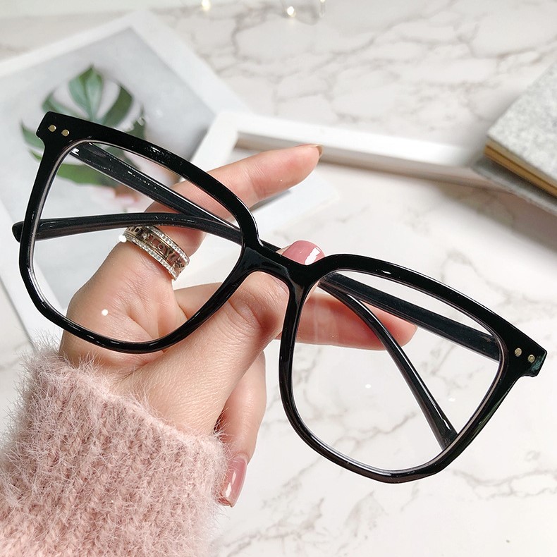 Kính cận thời trang nam nữ gọng vuông, mắt kính không độ chống tia UV phong cách Hàn Quốc ABICA 072