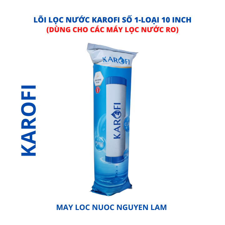 (HCM) Lõi Lọc Nước Karofi Số 1 10 Inch-PP 5 Micron