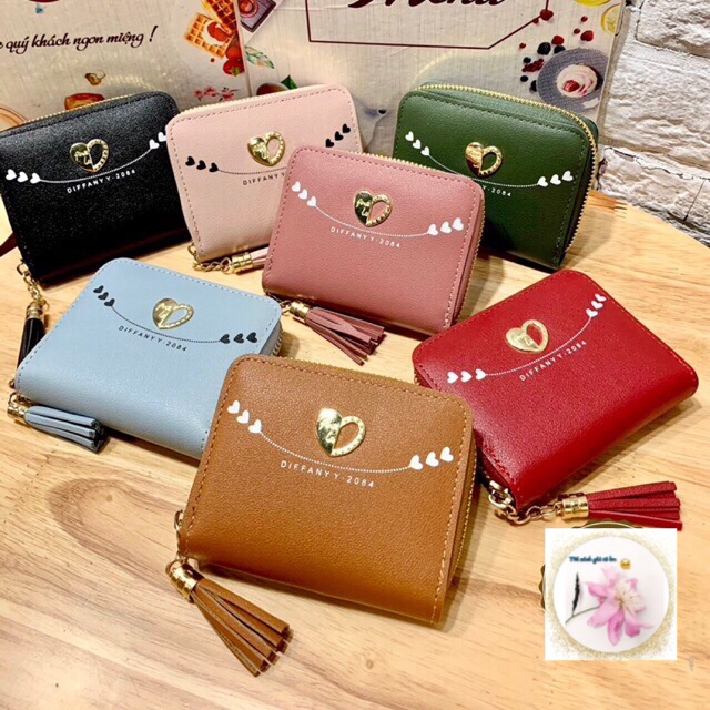 Ví bóp nữ nhỏ gọn bỏ túi cầm tay mini đựng tiền cute TIM VN17