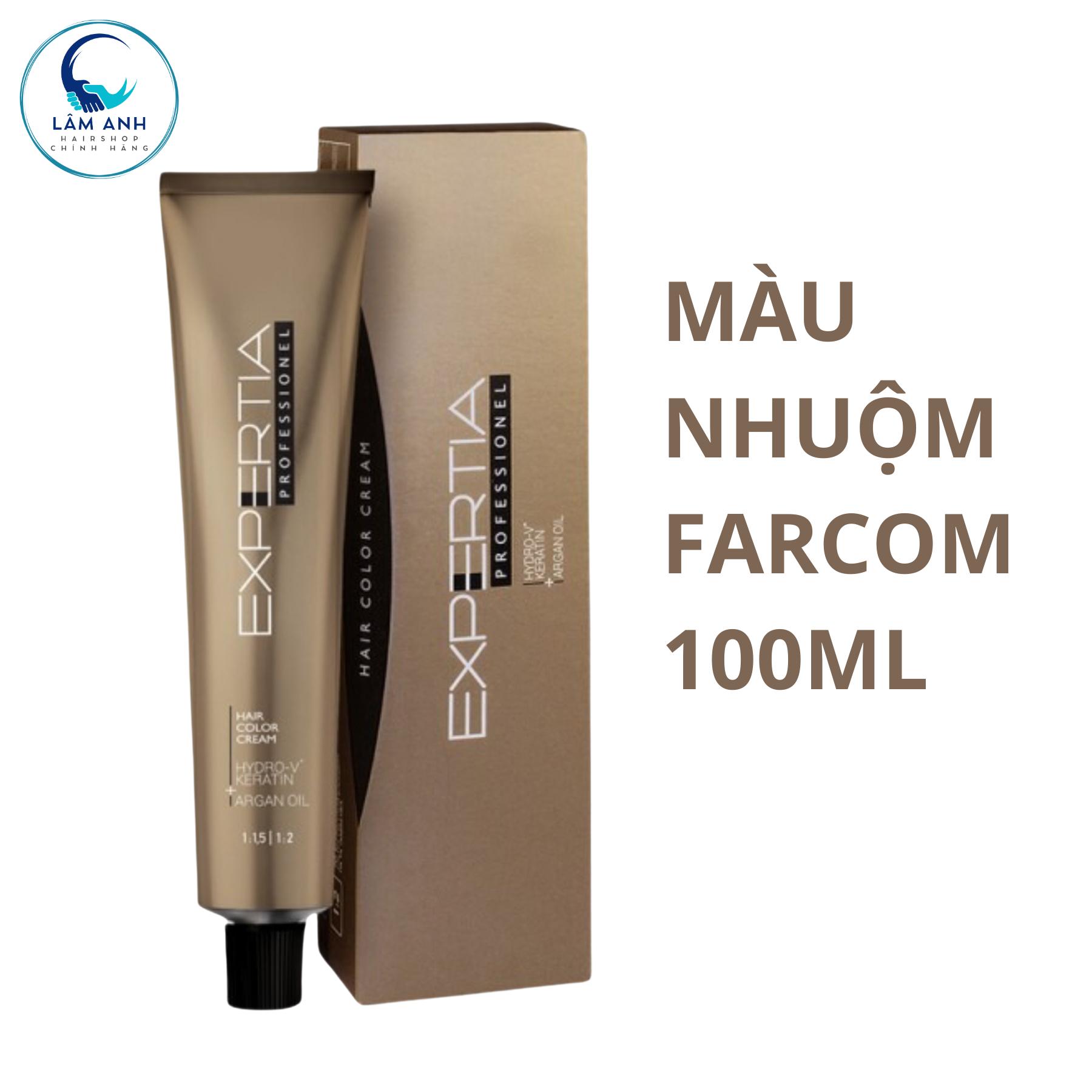 Màu Nhuộm Farcom Expertia Professionel Hair Color Cream Kem Nhuộm Phục Hồi & Bóng Mượt Tóc 100ml