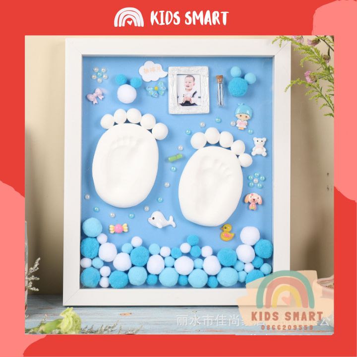 💛💛hàng có sẵn💛💛 bộ khung ảnh in dấu tay chân cho bé size 28x33cm