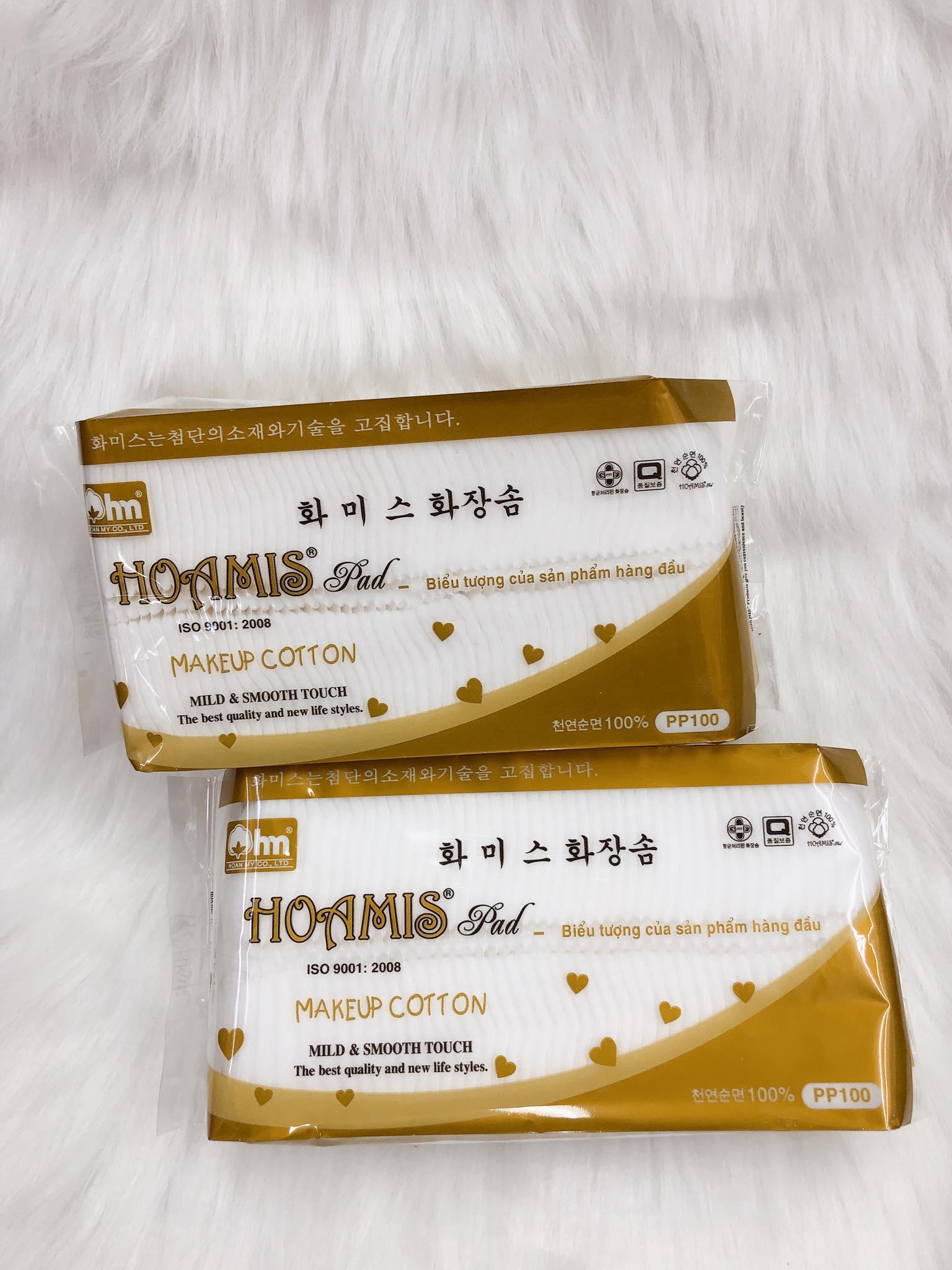 Bông tẩy trang Hoamis ( 100 miếng )