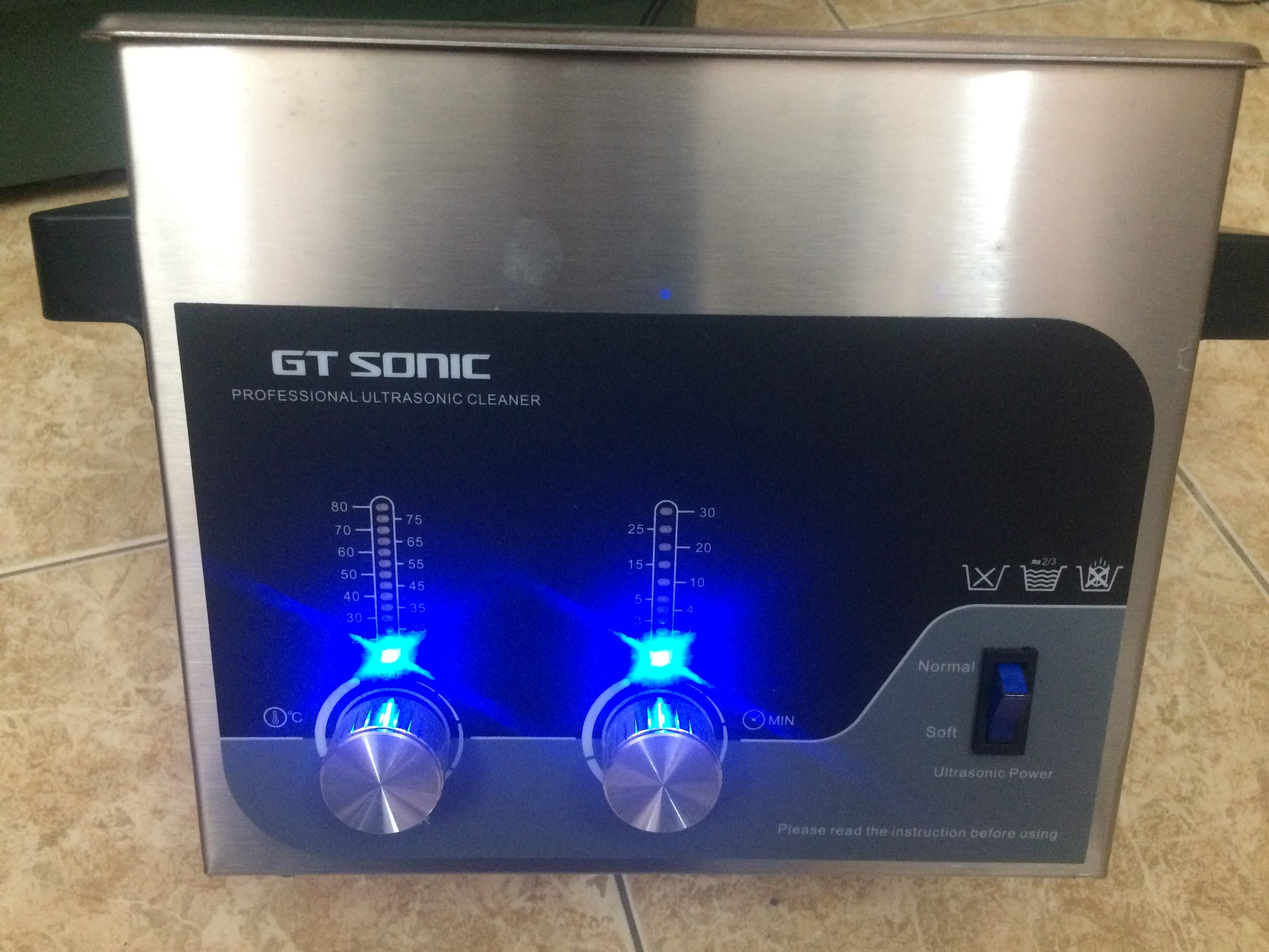 Bể rửa siêu âm Gtsonic-T3 thể tích 3 lít làm sạch đa năng có bộ điều khiển thời gian và gia nhiệt