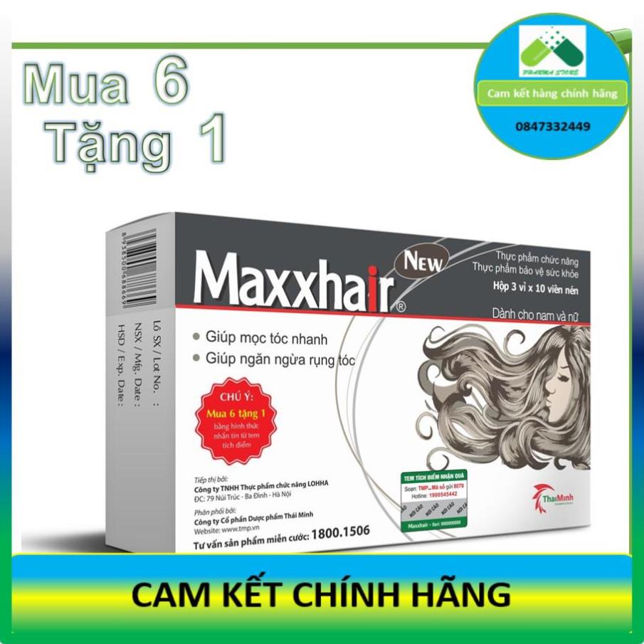 7 hộp maxxhair 30 viên - ngăn rụng tóc, kích thích mọc tóc