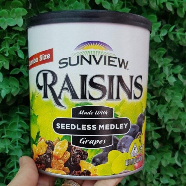 Nho khô Sunview Raisins 3 màu 425gr