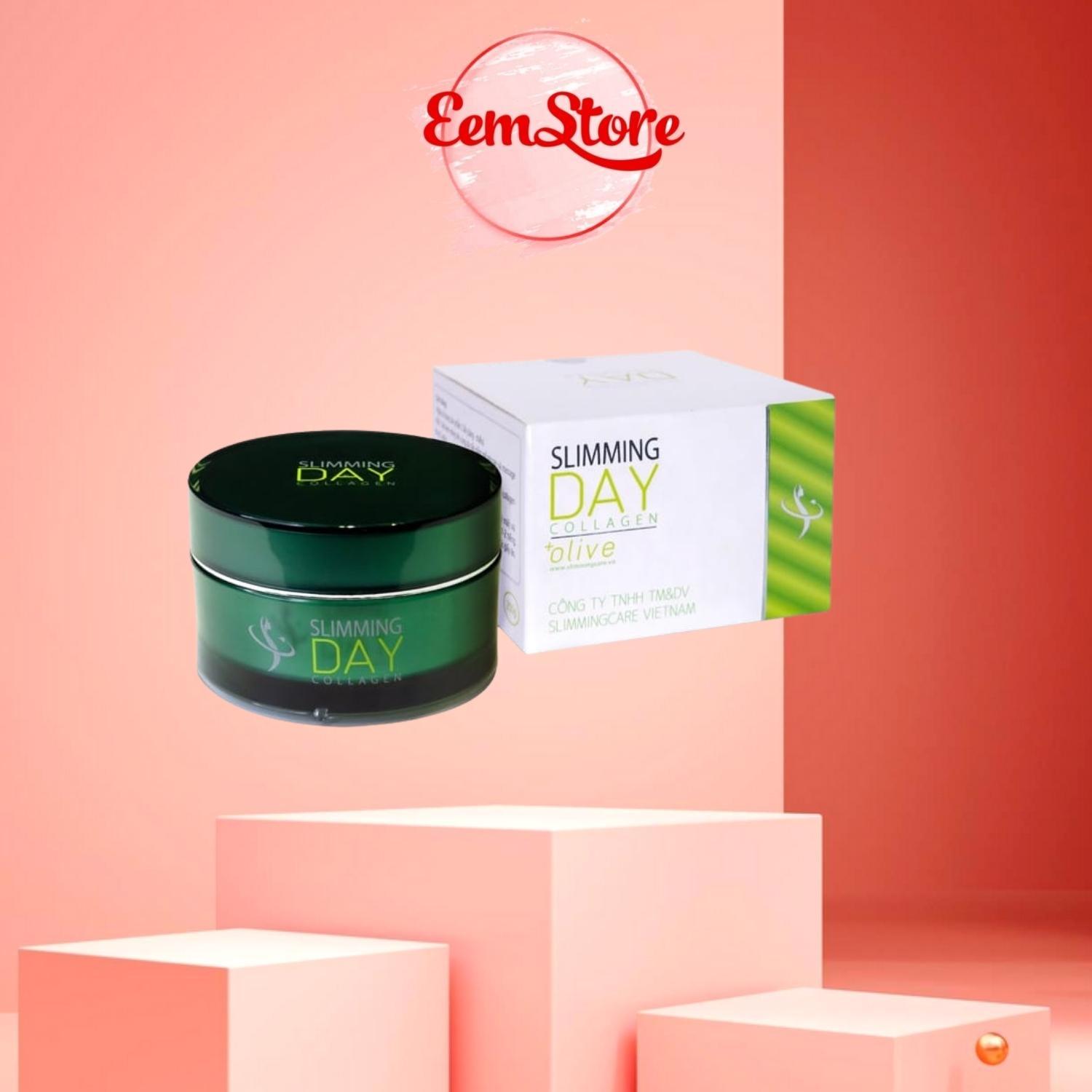 Kem tan mỡ Sliming Day Collagen +Olive giúp đào thải mỡ thừa hộp 200 Gram