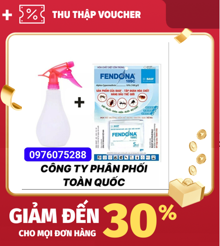 Tặng 1 bình xịt Combo 10 gói Thuốc diệt muỗi kiến gián ruồi..Fendona 10SC