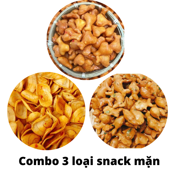 Combo 3 loại snack mặn 300g (100g/mỗi loại)
