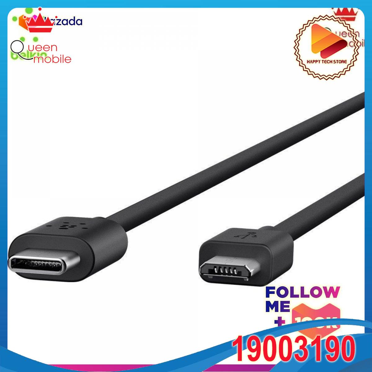 Cáp belkn tiện lợi cổng chuyển 2.0 usb-c to micro-b 480 mbps - f2cu033bt06