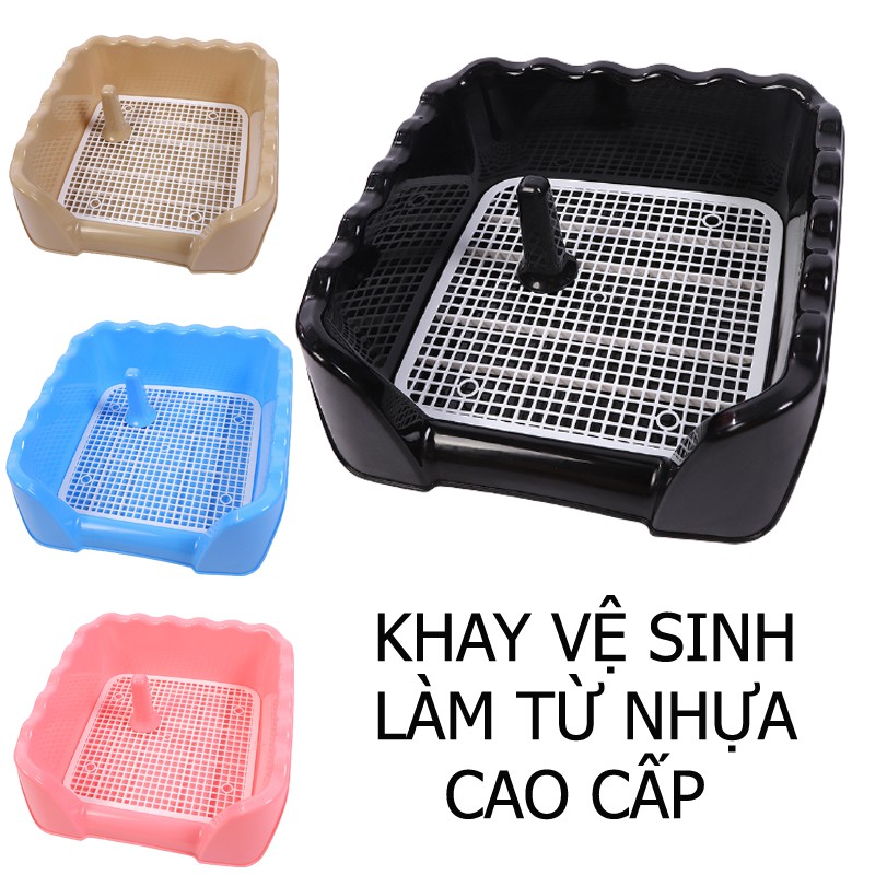 Khay Vệ Sinh Cho Chó Đực Thành Cao Size To Cho Chó Từ 4 - 10kg - Mã CKVS11