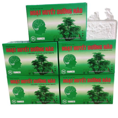Combo 5 hộp Hoạt Huyết Dưỡng Não Đại y -hộp 100 viên nén