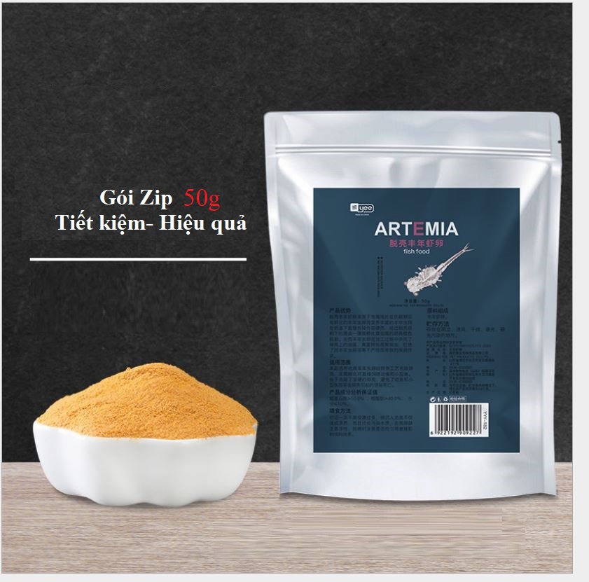Artemia sấy khô thức ăn dinh dưỡng cho cá (zip 50g)