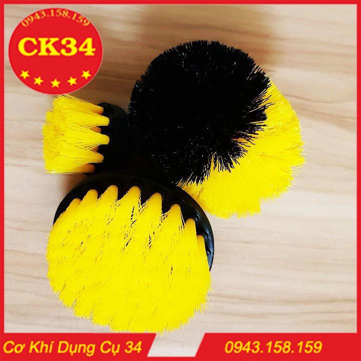 Bộ 3 đầu cọ bàn chải gắn máy Khoan cầm tay - Dụng cụ vệ