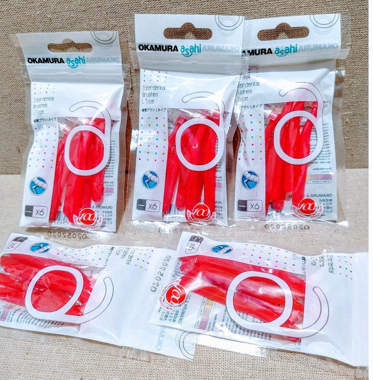 Combo 5 Gói bàn chải kẽ răng Okamura dạng L 3S
