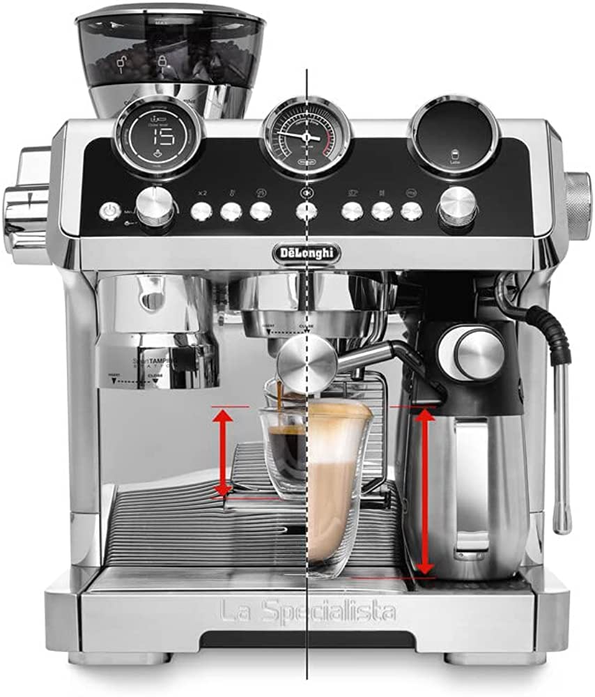 Máy pha cà phê delonghi ec9665, máy pha cafe, espresso, cappucino, latte, tích hợp xay cà phê và pha cà phê, tamper thông minh. model mới và cao cấp nhất, nhập úc, bh 12 tháng