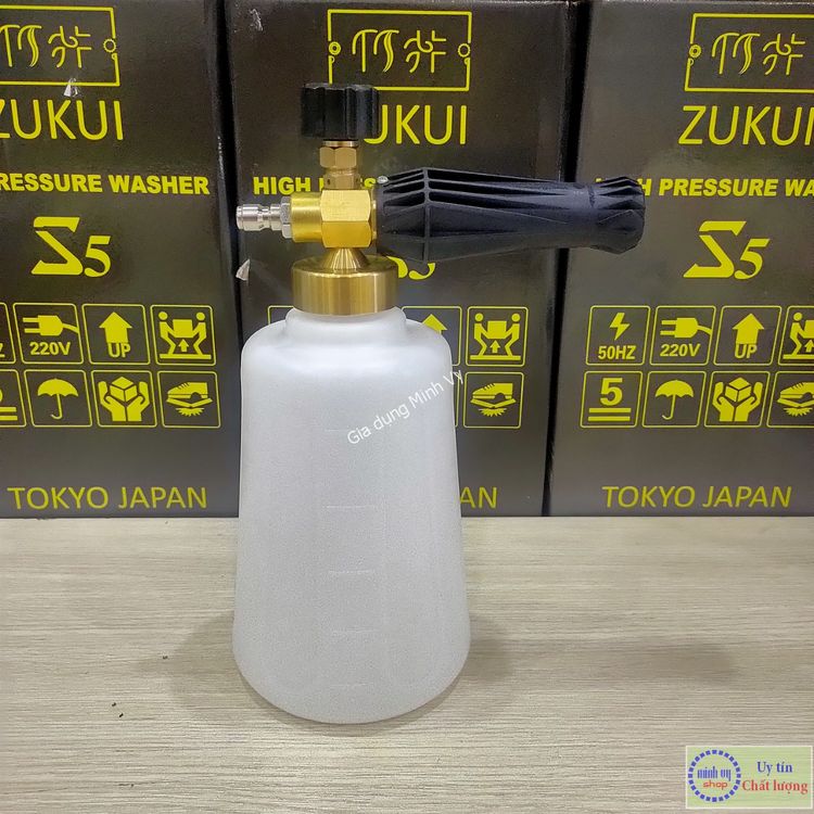 Bình tạo bọt tuyết gắn s.úng phun rửa xe dung tích 1.5L đầu to BT1.5LV4