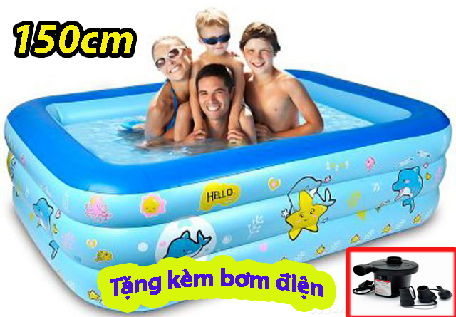 [HCM]Bể bơi trẻ em loại 1m5 bể bơi trẻ em Hồ Bơi Trong Nhà Mua Ngay Bể Phao Bơi cho bé 1M5 3 Tầng Cao Cấp 2020Chất Liệu Dày DặnKiểu Dáng ĐẹpĐộ Bền Cao