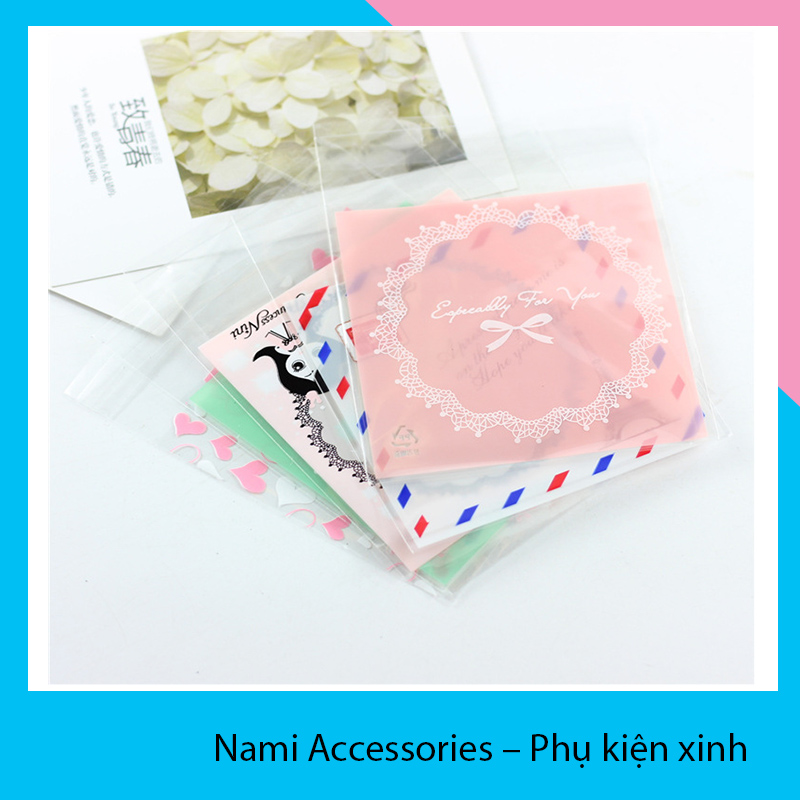 Set 10 túi đựng trang sức, phụ kiện, quà tặng xinh xắn 10*10cm