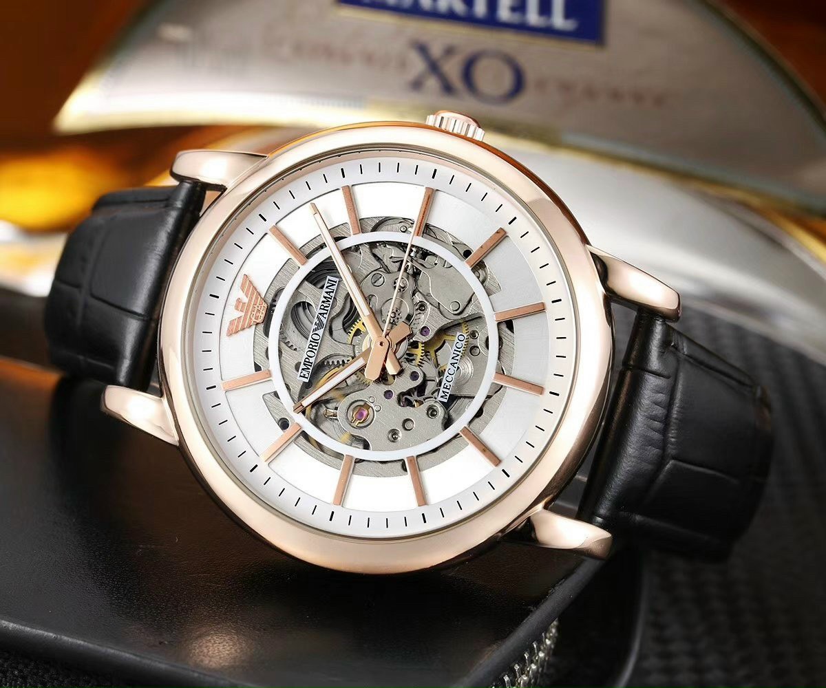Đồng hồ cơ nam lộ máy Armani hàng cao cấp