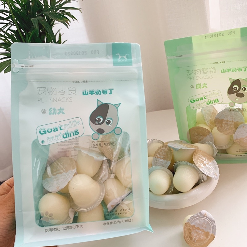 Pudding sữa dê cho chó bổ sung canxi