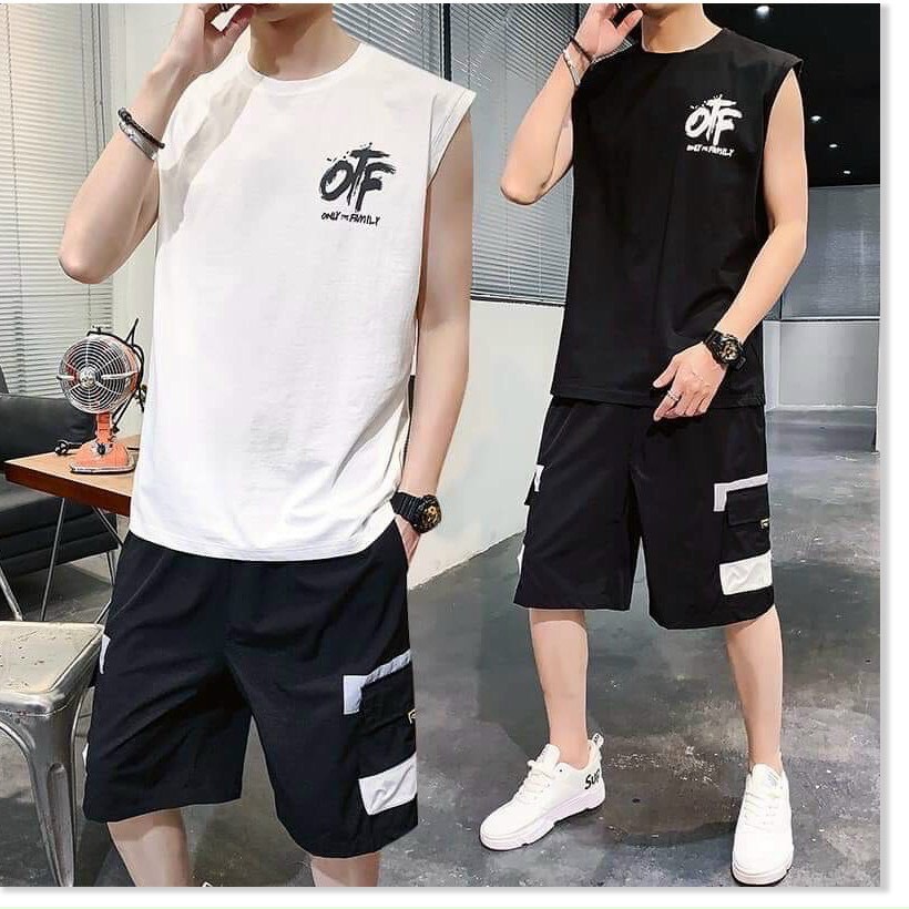 ĐỒ BỘ NAM MẶC Ở NHÀ, ĐI CHƠI ÁO BA LỖ IN CHỮ OFF CHẤT THUN LẠNH, QUẦN KAKI TÚI KHÓA, LÊN FORM CỰC ĐẸP - TP