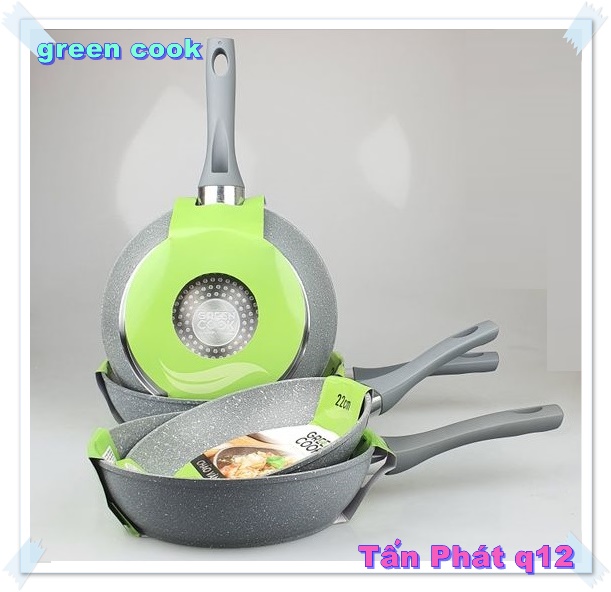 Chảo vân đá đấy từ sâu lòng green cook 26cm