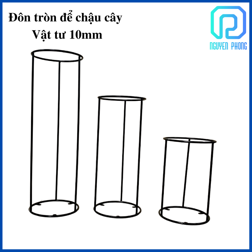 [HCM]Kệ sắt tròn đỡ chậu cây đôn sắt tròn màu đen sơn tĩnh điện hiện đại đơn giản mang lại điểm nhấn cho cây cảnh sản phẩm của Nguyên Phong Metal Art - Việt Nam