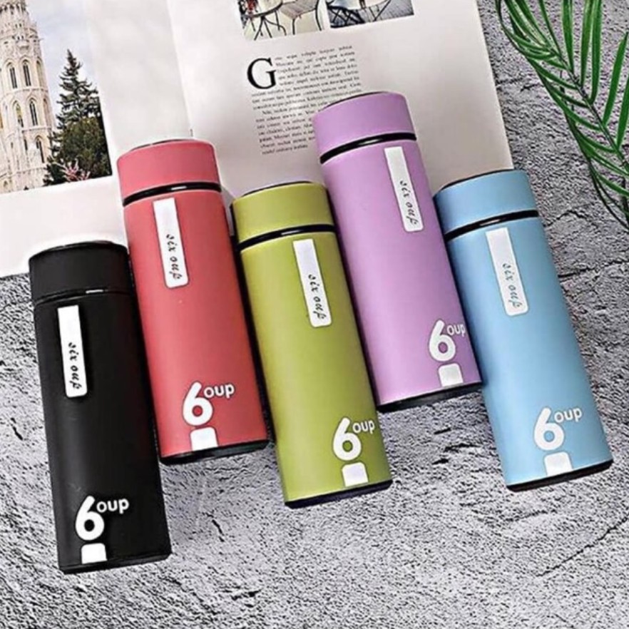 Bình giữ nhiệt_bình đựng nước lõi thuỷ tinh 6up