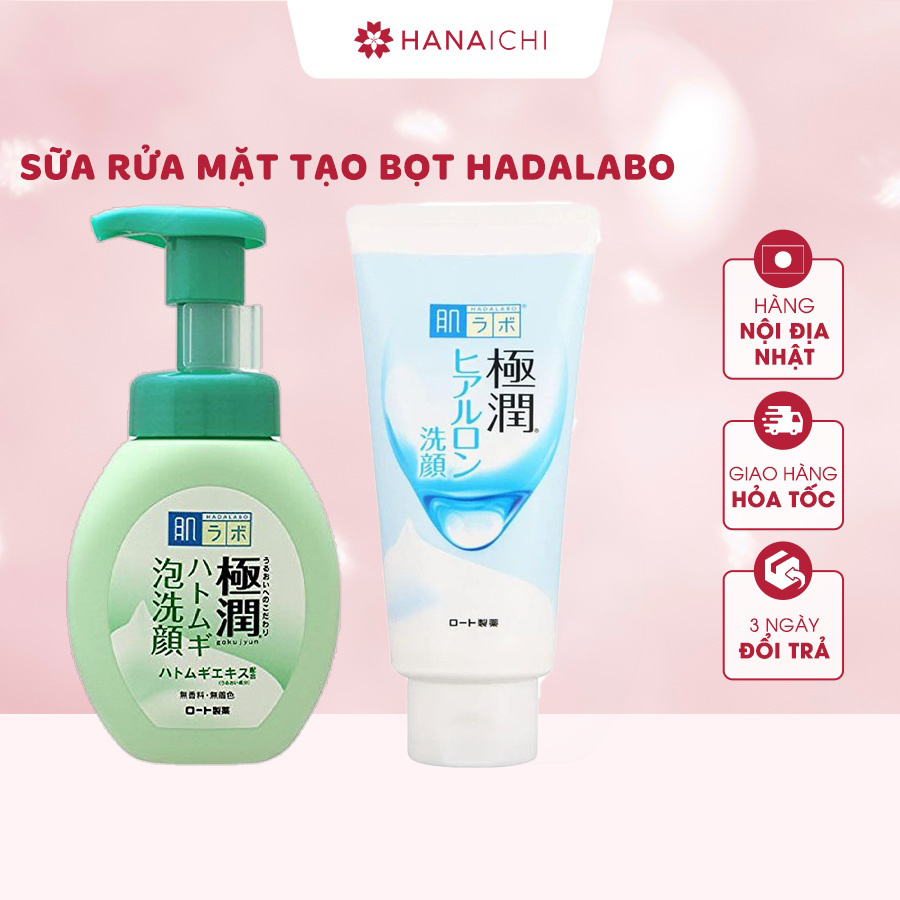 Sữa Rửa Mặt Tạo Bọt Hadalabo Gokujyun Foaming Cleanser 160ml - Nội Địa Nhật
