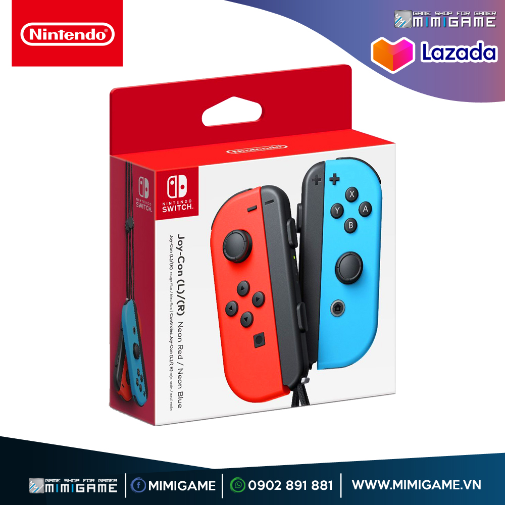 Bộ tay cầm joy-cons các màu cho nintendo switch kèm hai dây strap đeo tay