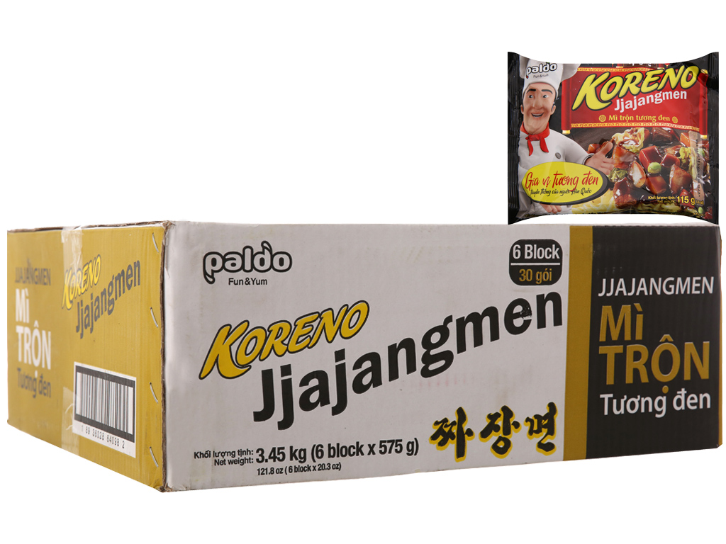 Mì tương đen Koreno jjajangmen Loại Sợi To (1 Thùng)