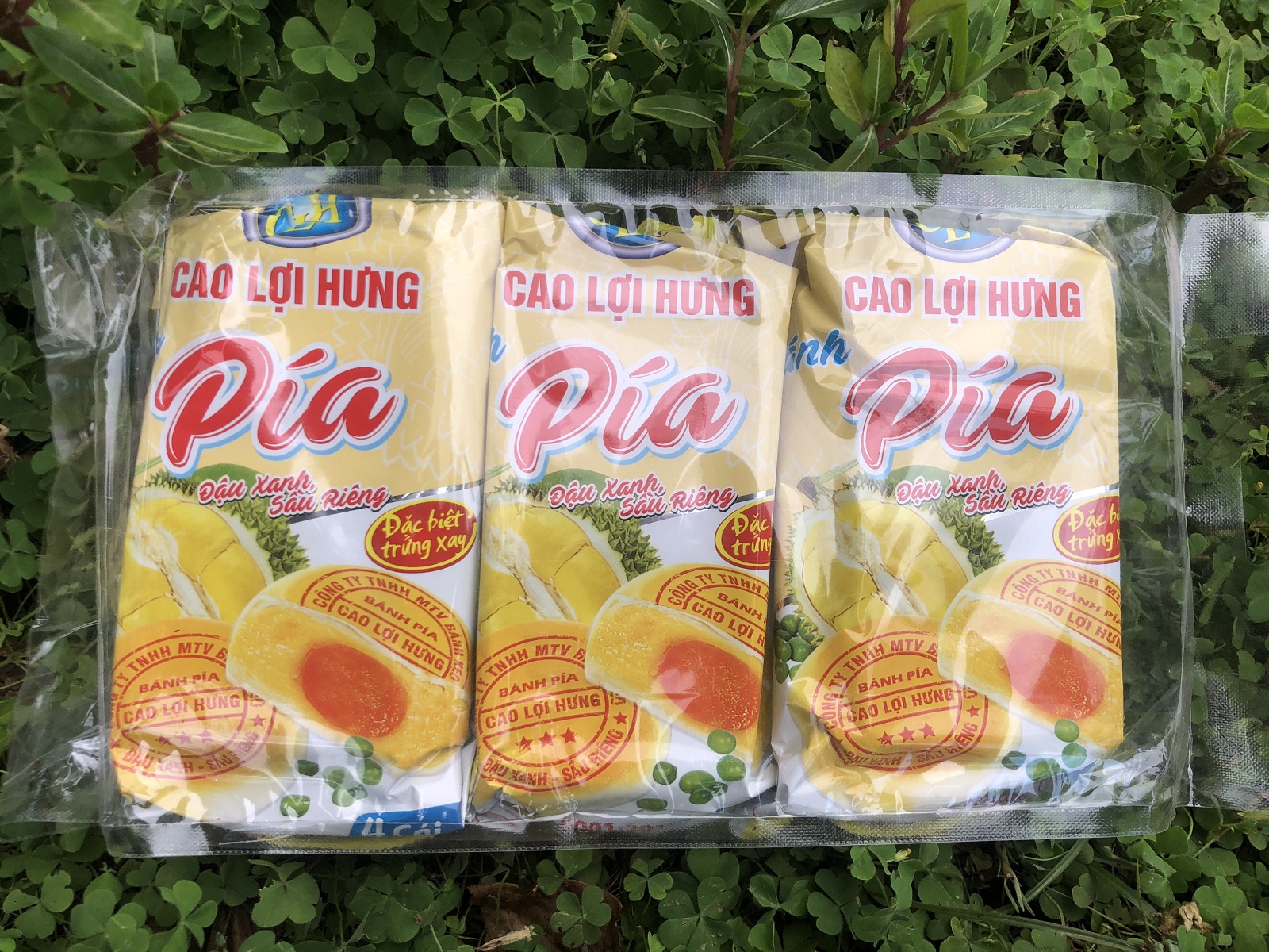 6 HỘP BÁNH PÍA ĐẬU XANH SẦU RIÊNG - (Hộp 160G- 4 CÁI/HỘP)