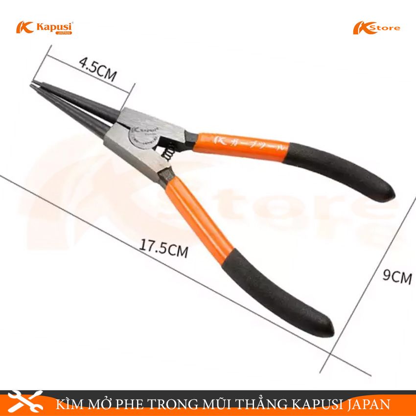 KÌM MỞ PHE TRONG MŨI THẲNG KAPSUI JAPAN 7INCH/175MM - KÌM BÓP PHE TIÊU CHUẨN NHẬT BẢN