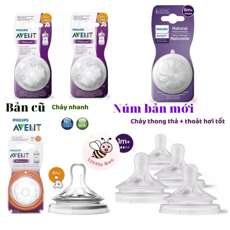Núm vú bình sữa avent chính hãng cổ rộng bình 125ml/260ml/330ml