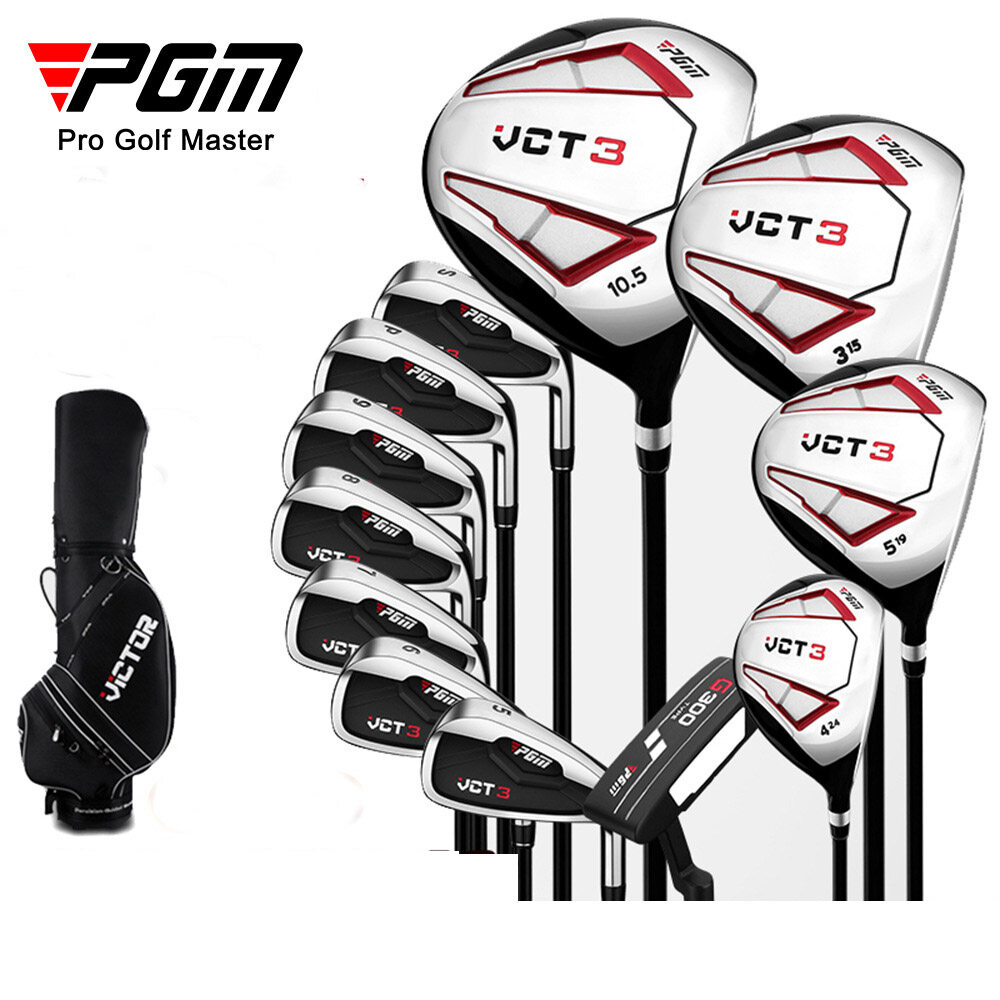 PGM Golf Club Set VCT3 Men's Set of Poles Beginner Full Set of Iron Putter Wooden pole 9/12 Clubs