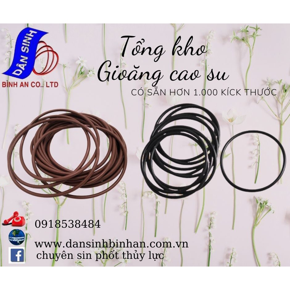 Dày 3mm * Đường kính Trong(30mm đến 80mm) Gioăng cao su NBR70