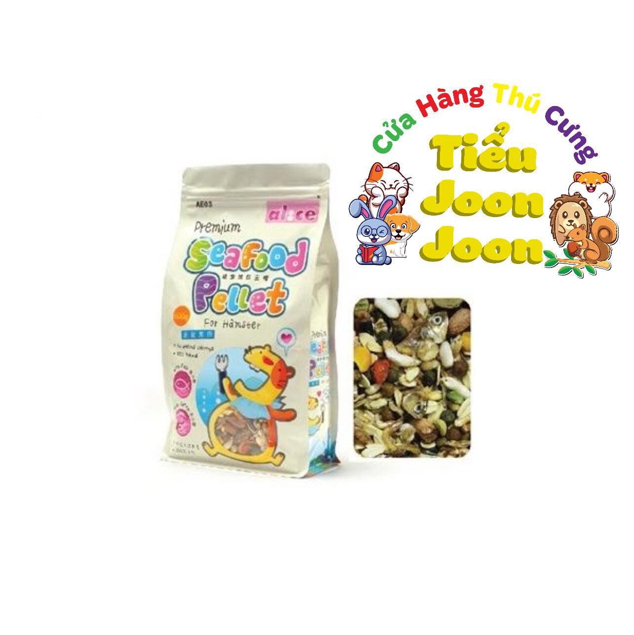 Thưc ăn trộn Hamster Hải Sản Alice Premium 600gr 🐹
