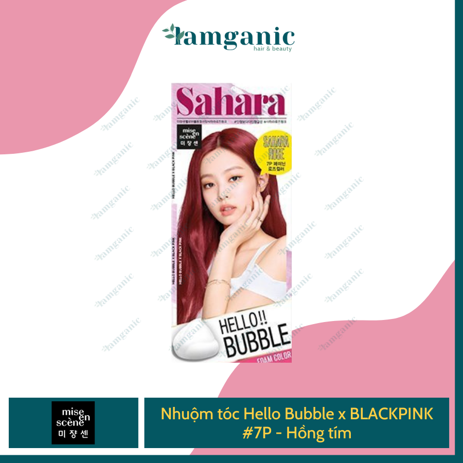 [HCM][Chính Hãng Mise En Scene] Thuốc Nhuộm Tóc Dạng Bọt Hello Bubble Foam BlackPink - Màu Hồng Sahara - Sahara Rose Pink