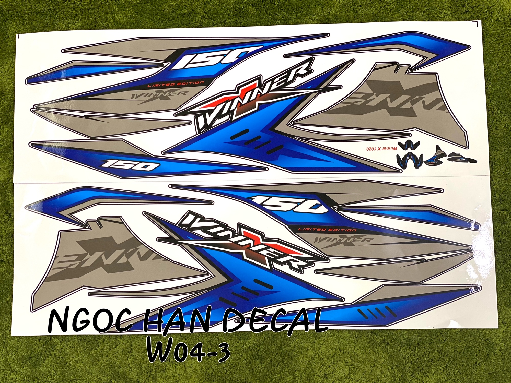 [HCM]Tem chế nguyên bộ Limited Edition màu xanh biển cho WinnerX -- NGỌC HÂN DECAL