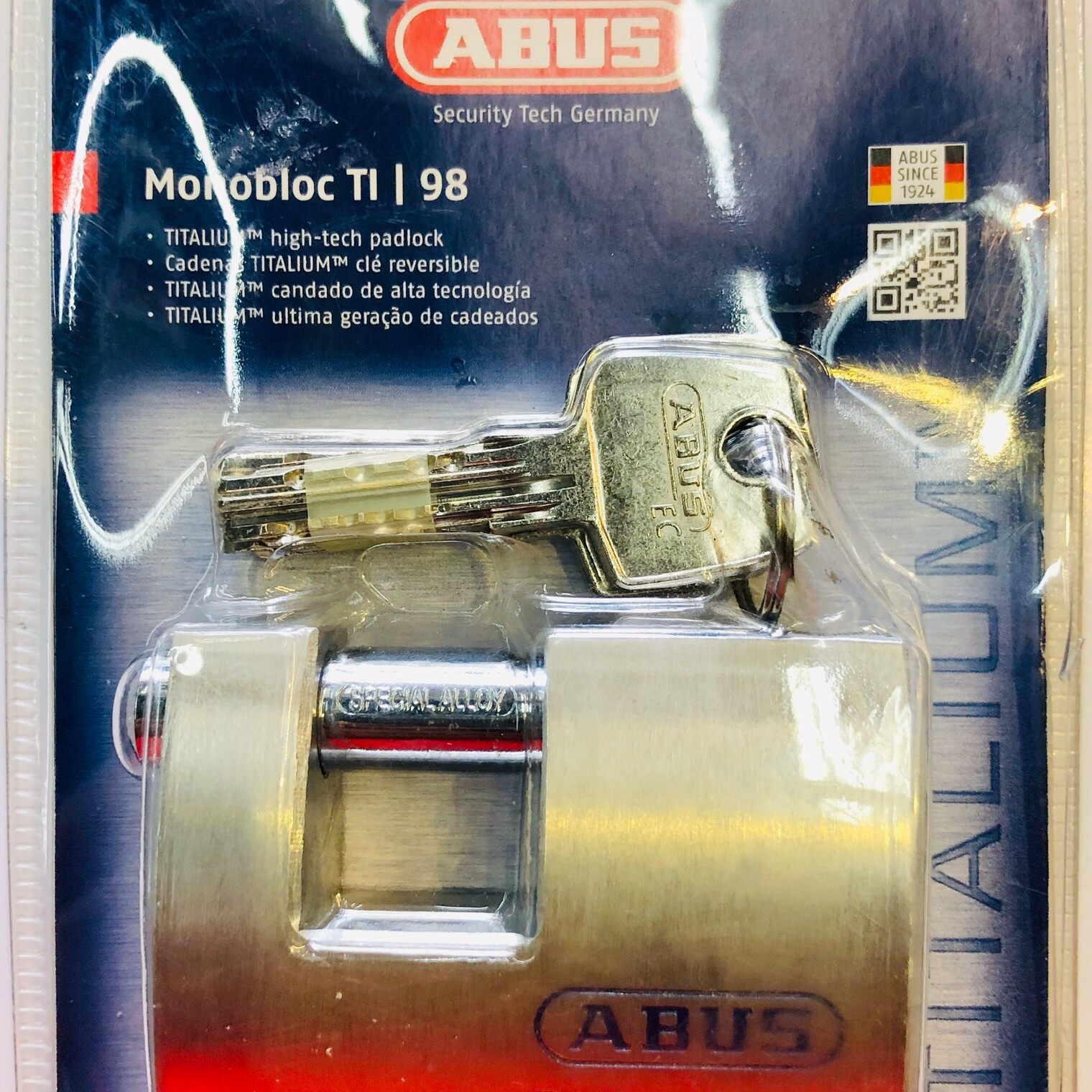 Khoá ngang bấm abus 98ti /70mm