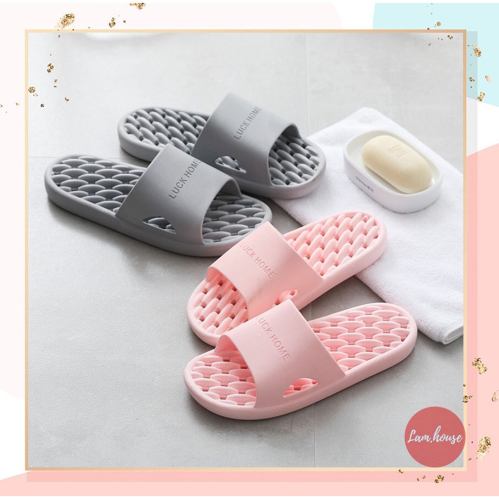 Dép Đi Trong Nhà Tắm, Nhà Vệ Sinh Cao Su Cao Cấp Chống Trơn Trượt Không Thấm Nước Đế Lỗ Thoát Nước